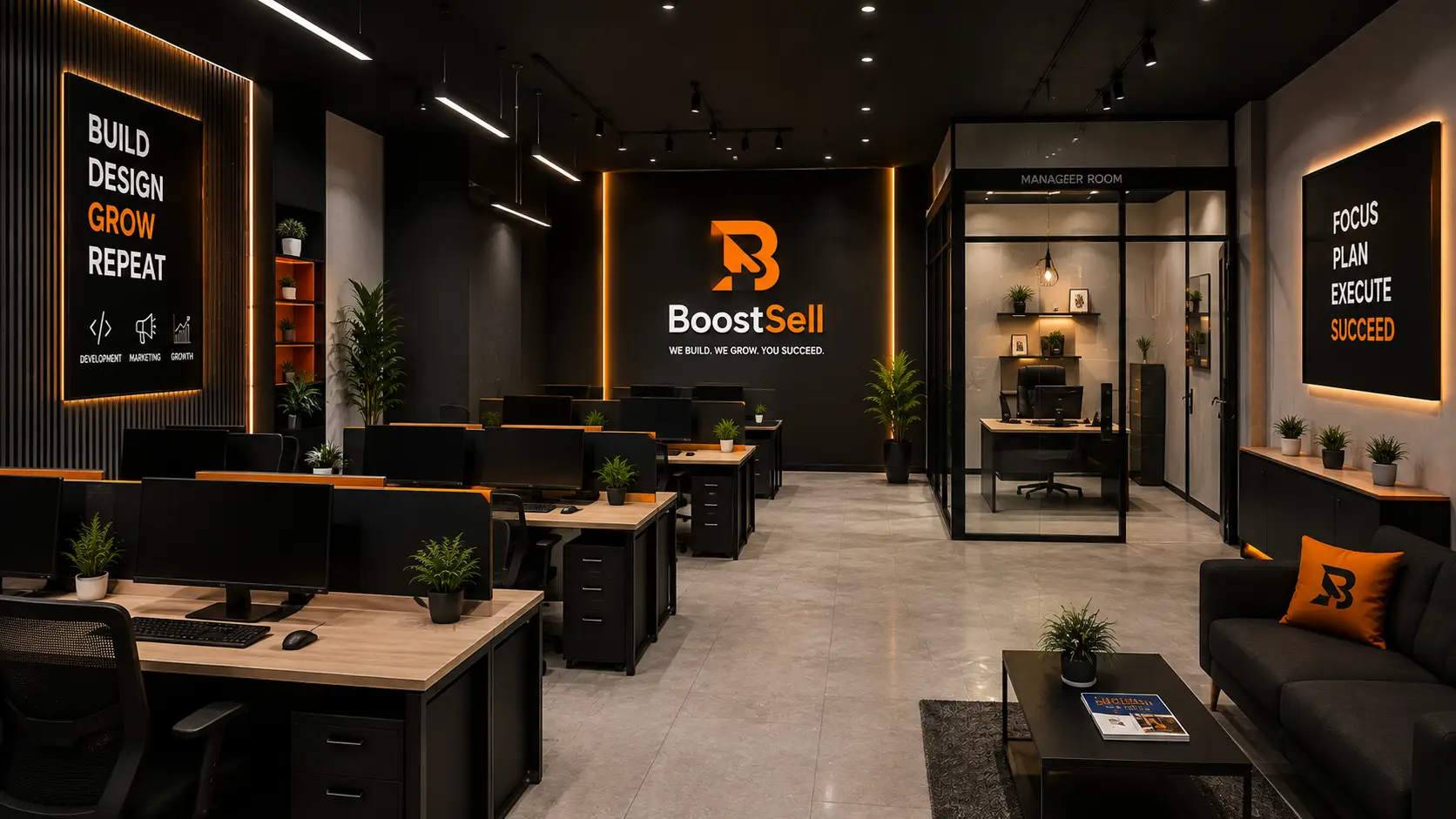 Inside BoostSell's studio